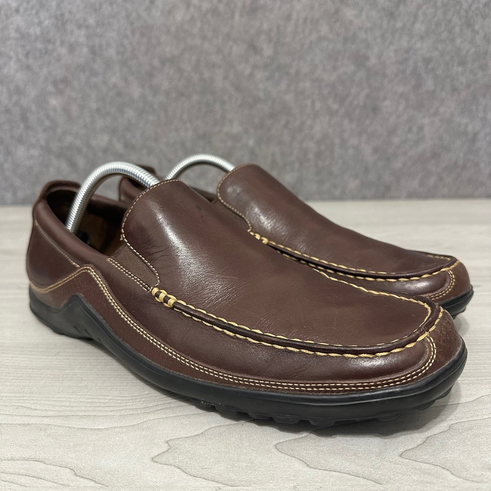 Cole Haan Tucker Venetian Mens 11 Brown Loafers C04059 Leather Slip On Shoes